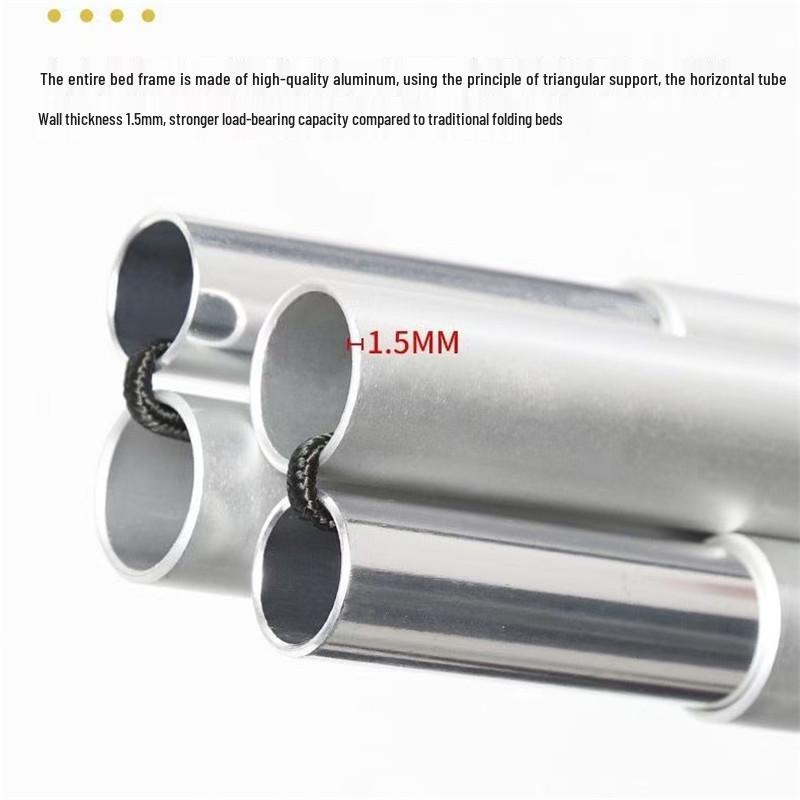 Portable Aluminum Folding Camping Cot for Outdoor, Beach, or Military Use