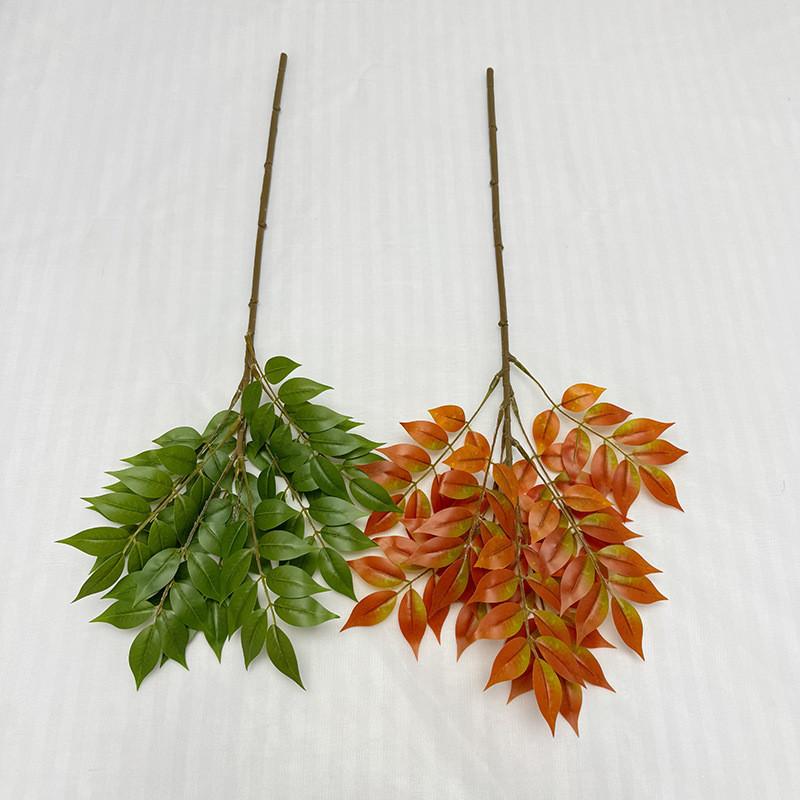 Faux Houseplant Home Decor With Silk Print Material For Living Room And Entryway