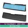 For Tesla Model 3 2021 2022 Car Intake Air Filter Melt Blown Fabric Flow Vent Cover Trim Dust Prevention Intake Cover