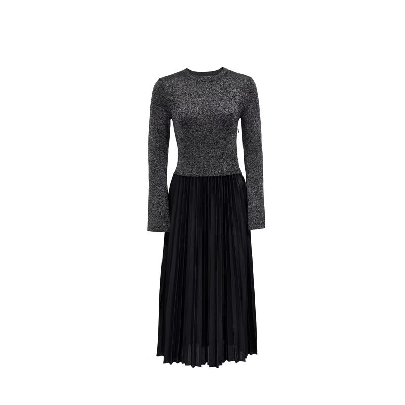 VEROMODA Shimmer Pleated Midi Dress