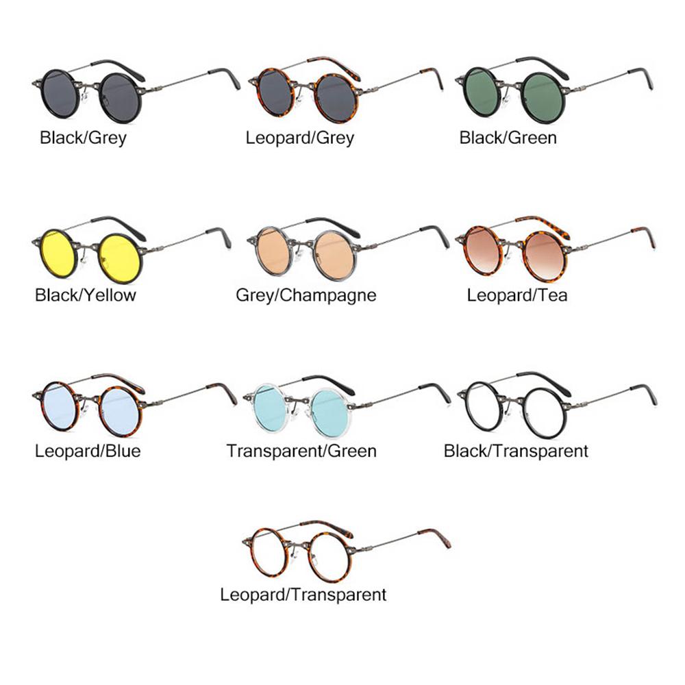 New Glasses Clear Lens Ocean Color Eyewear Driving Shades Punk Sun Glasses Small Round Sunglasses