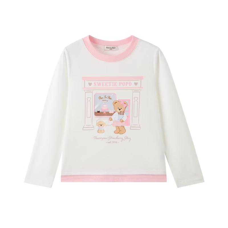 PawinPaw Cartoon Bear Girls' Long-Sleeve T-Shirt