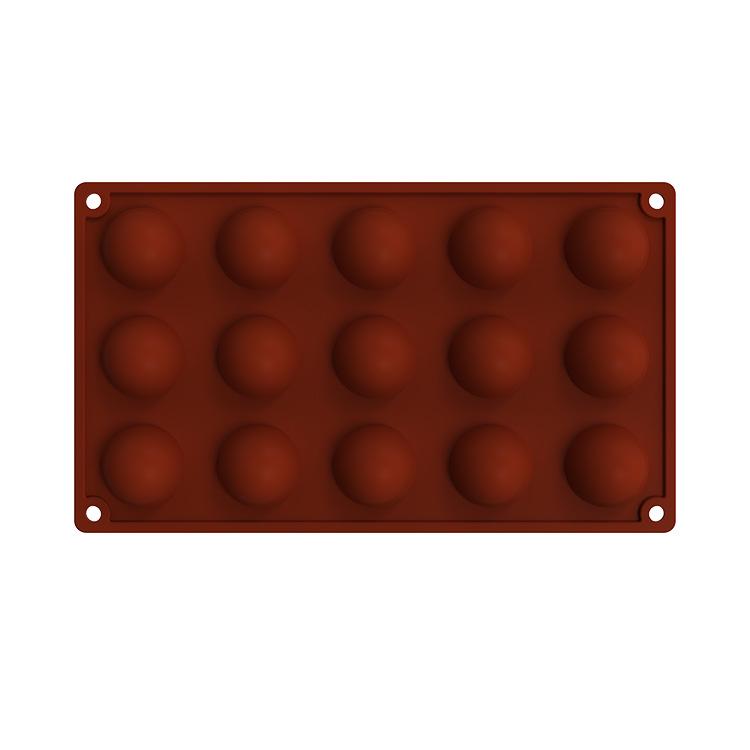 Stampo in Silicone Multifornello per Mousse & Cioccolato - 6, 15, 24, Stampi per Torta Semicircolari ed Emisferici a 5 Fori