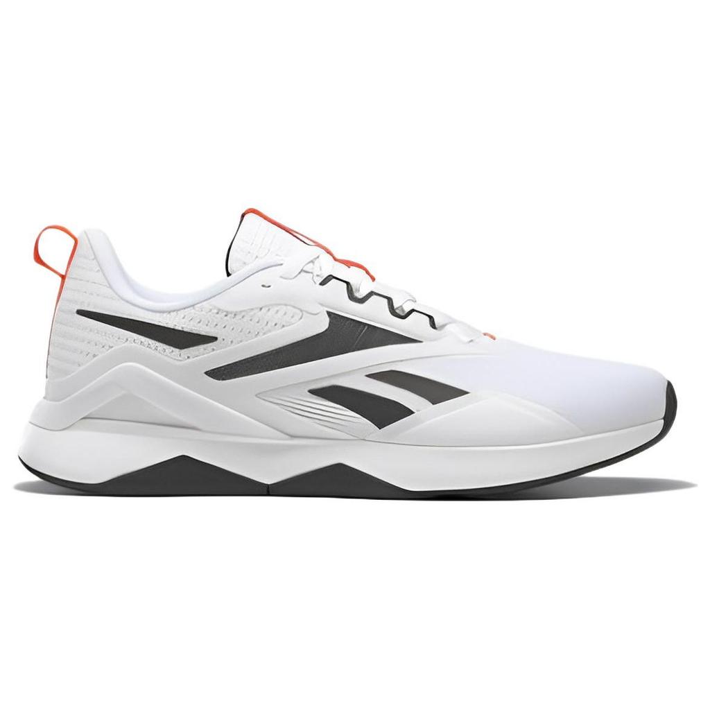 Reebok Buty treningowe fitness Nanoflex Tr 2.0 Oddychające Męskie Sneakersy Biało-Szaro-Pomarańczowe HP6108