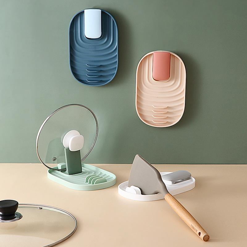 Foldable Kitchen Lid & Utensil Holder: Easy-to-Clean Organizer for Pots, Lids, Ladles, and Spatulas.