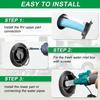 Trailer Water Fill Inlet Replacement with Round Flange, Hose Barb Fitting and Tethered Cap for Motorhome Boat Service