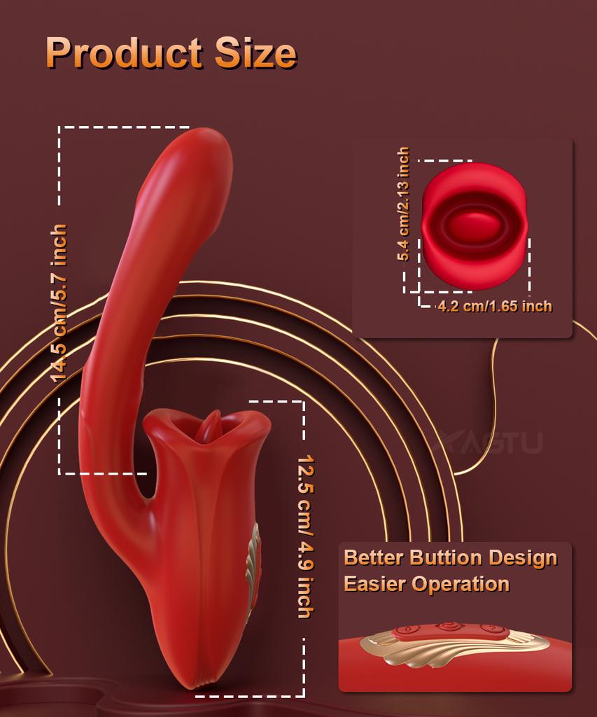 Tapping Vibrator for Women Tongue Licking Clitoris Stimulator Vagina Vibrator Oral Sex Toy for Women Female Masturbation