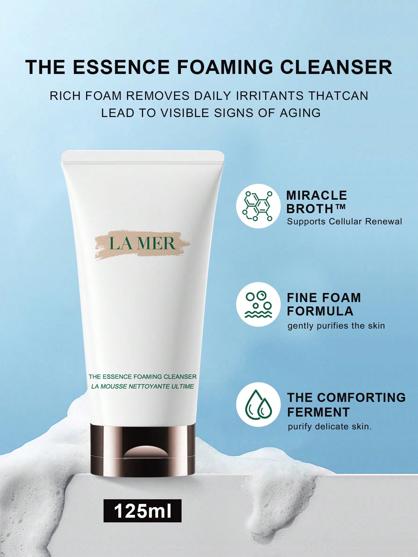 

LA MER The Essence Foaming Cleanser - Gentle Cleansing 30ml 125ml