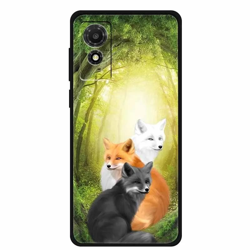 Etui na TCL 501 2024 Miękkie Etui Silikonowy Tylny Pokrowiec na TCL T433D Ochronna Obudowa Etui na TCL 501 Etui Kreskówkowe Zwierzątko TCL501