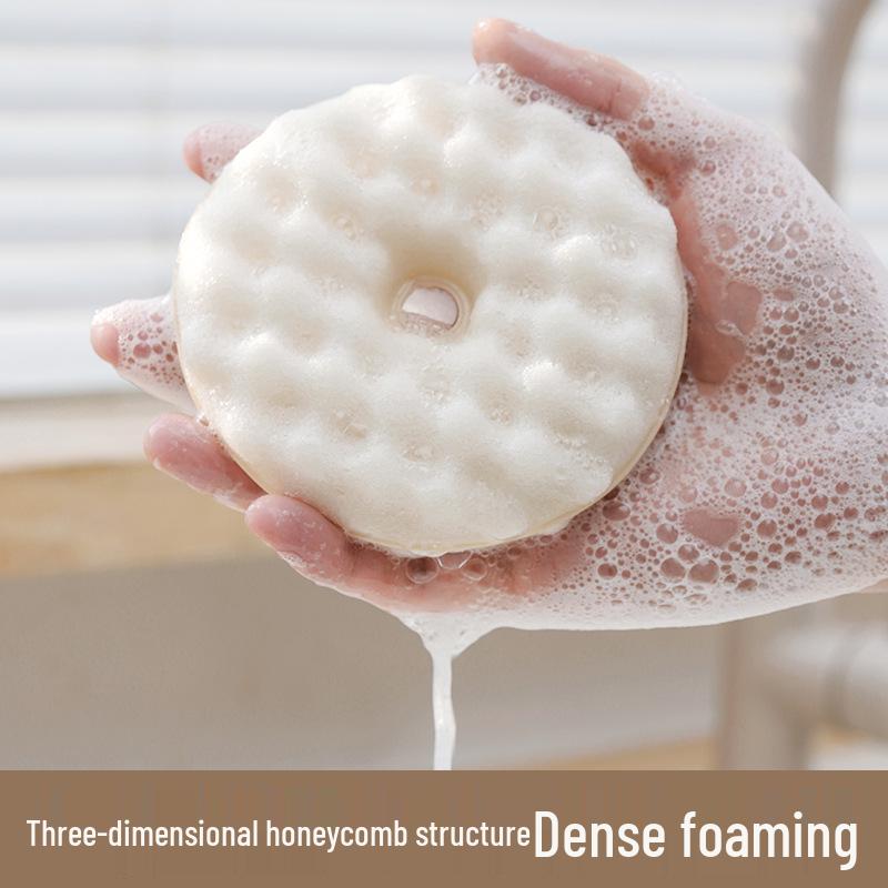 Double-Sided Honeycomb Sponge Scrubber for Kitchen Cleaning