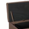 Storage Bench with Compartment 116 cm Brown Polyester