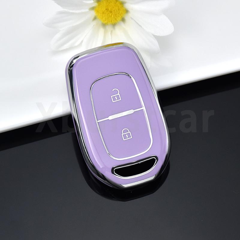2/3 Button Fob Shell Holder TPU Car Key Cover Case for Renault Kwid Traffic Symbol for Dacia Sandero Logan Duster 2016 2017 2018