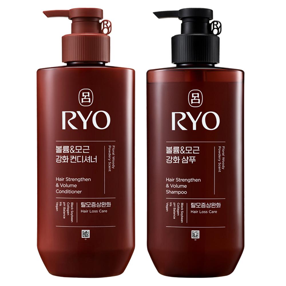 Ryeo Heukwoon Volume & Root Strengthening Functional Shampoo Floral Woody Scent 480ml + Conditioner 480ml 1 Pcs