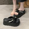 Mode Damen Schuhe Hausschuhe Plateau Pantoletten auf einem Keilabsatz 2025 Schuhe auf einem Keilabsatz Damen Pantoletten Outdoor Pantoffeln Pantoletten Plateau