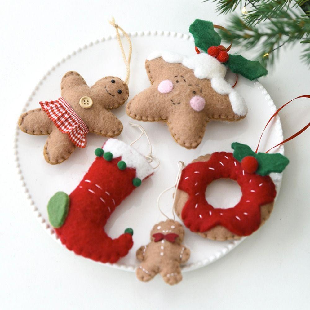 Felt Christmas Hanging Pendant Multicolor Christmas Tree Decoration Drop Ornament  Home Decoration