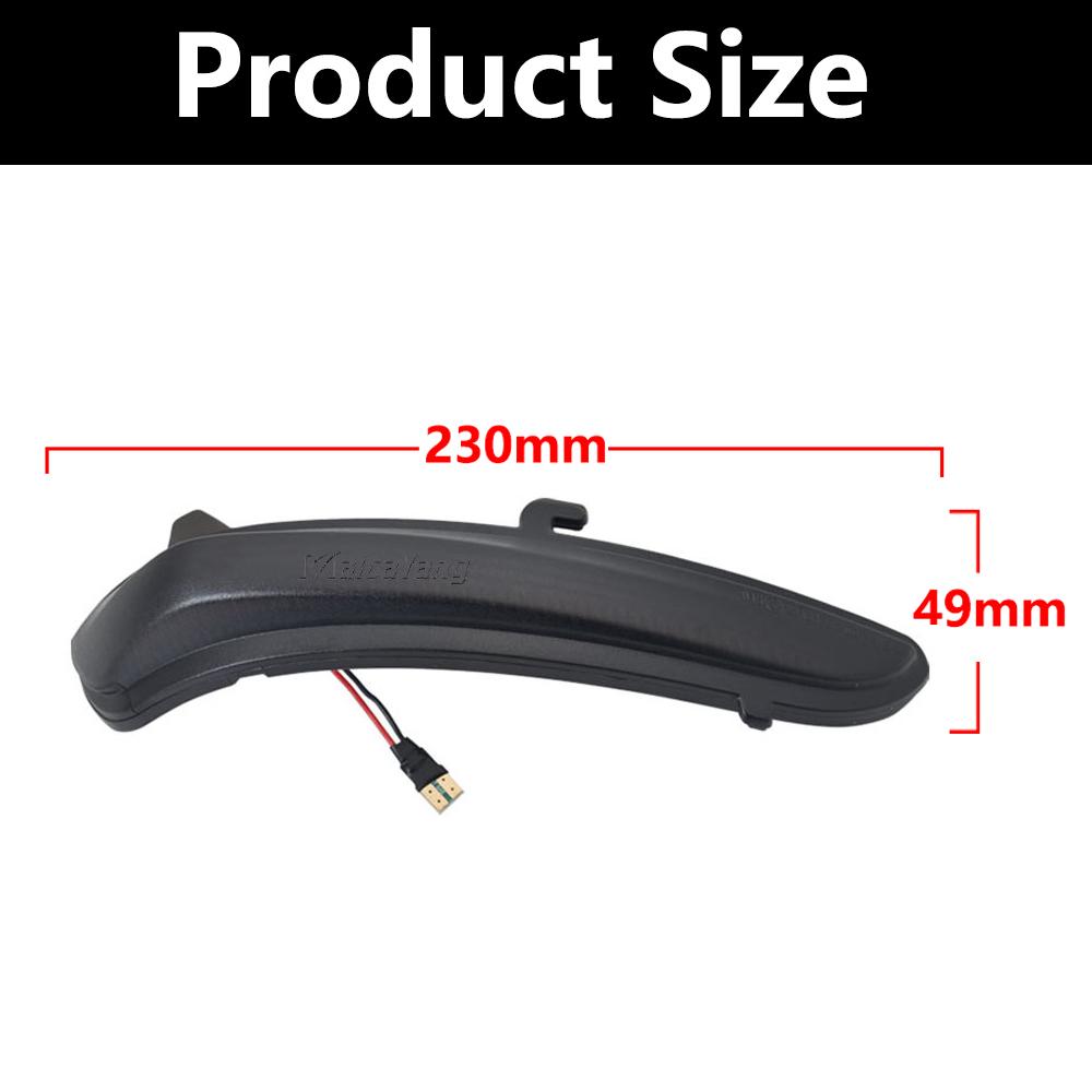 2 Pieces For Peugeot 208 2008 2012-2020 Citroen C3 Dynamic Turn Signal Light LED Side Mirror Indicator Blinker Lamp Car StylingTurn Signal 2
