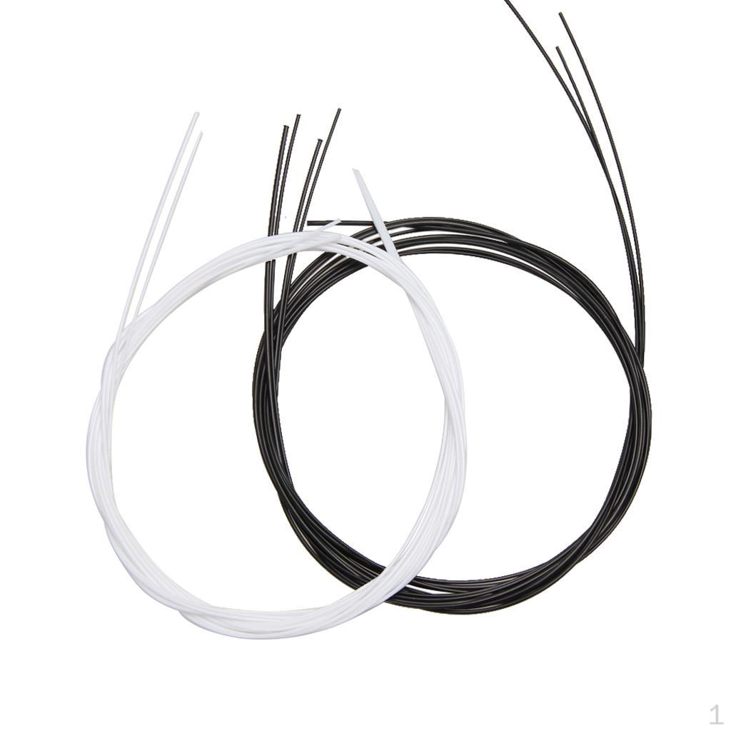 Durable 2 Set Ukulele Replacement Nylon Strings Black and White 68cm