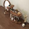 Wooden 3-Tier Desktop Organizer Cosmetics Skincare Toiletries Nordic Style Assembly Shelf