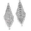 Silver Needle Rhinestone Tassel Earrings: Light Luxury, Geometric Design, Fashionable & Exquisite Studs for Women