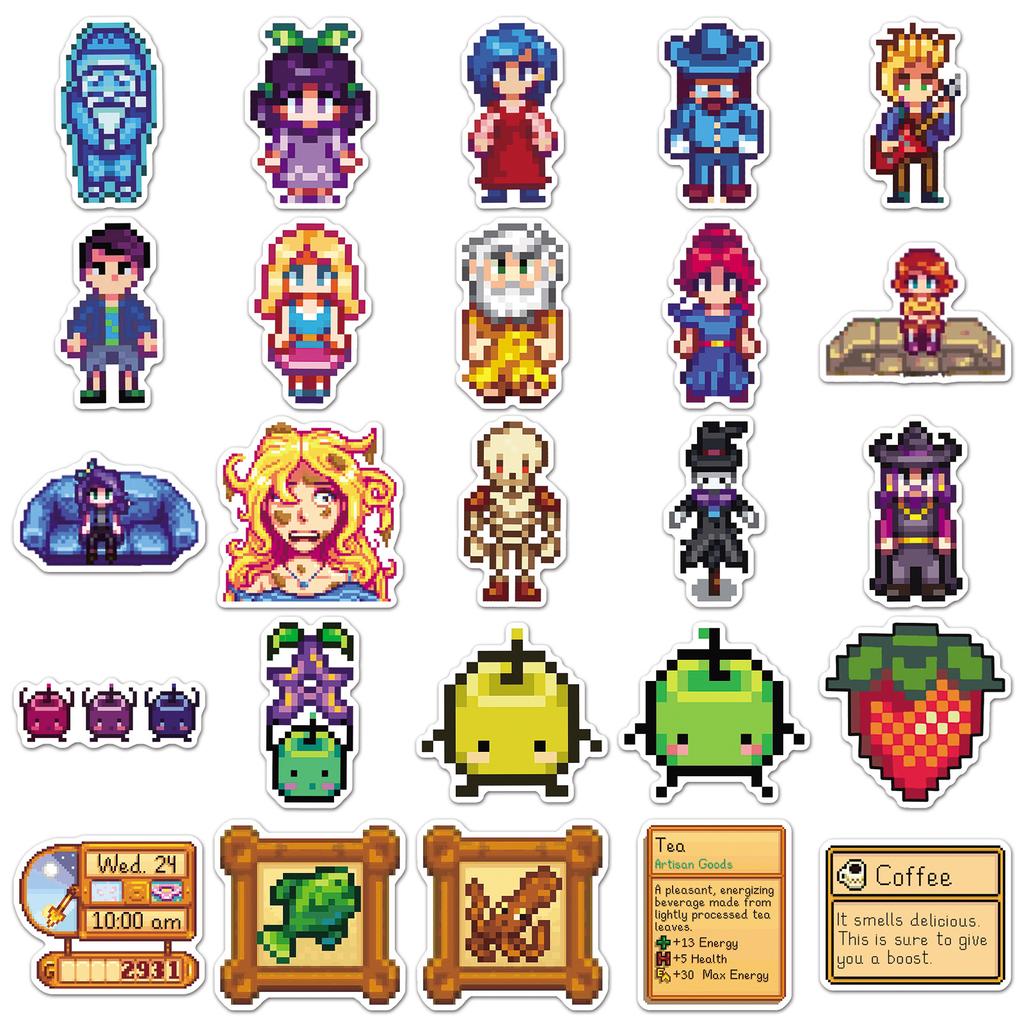 1050Pcs Game Stardew Valley Sticker Cartoon Funny Doodle Decal Children'S Toy Gifts For Water Cup Luggage Helmet Bicycle