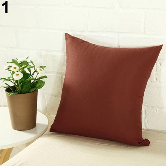 Fashion Simple Solid Color Throw Cushion Square Cover Pillow Case Home Decor