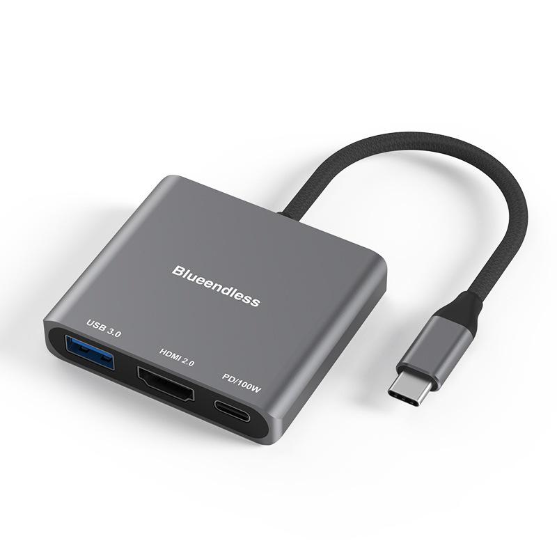 4K60Hz Type-C Dock: PD Fast Charging, USB 3.0 Hub, Multi-port Laptop Converter