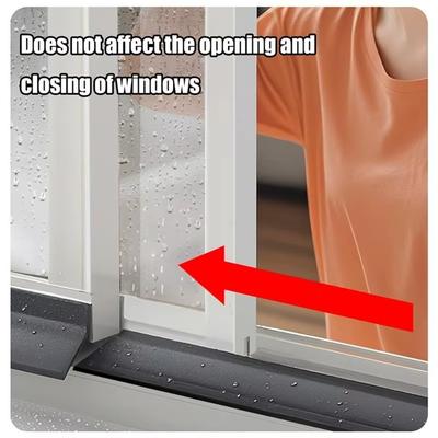 Ventana a Prueba de Lluvia con Contraguía Barrera Bloqueadora de Agua Goma para Borde de Ventana Impermeable Deflector Impermeable Función de Sellado