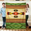 Native American Pattern Blanket, Flannel Throw Blanket for Sofa Bed Warm Blanket