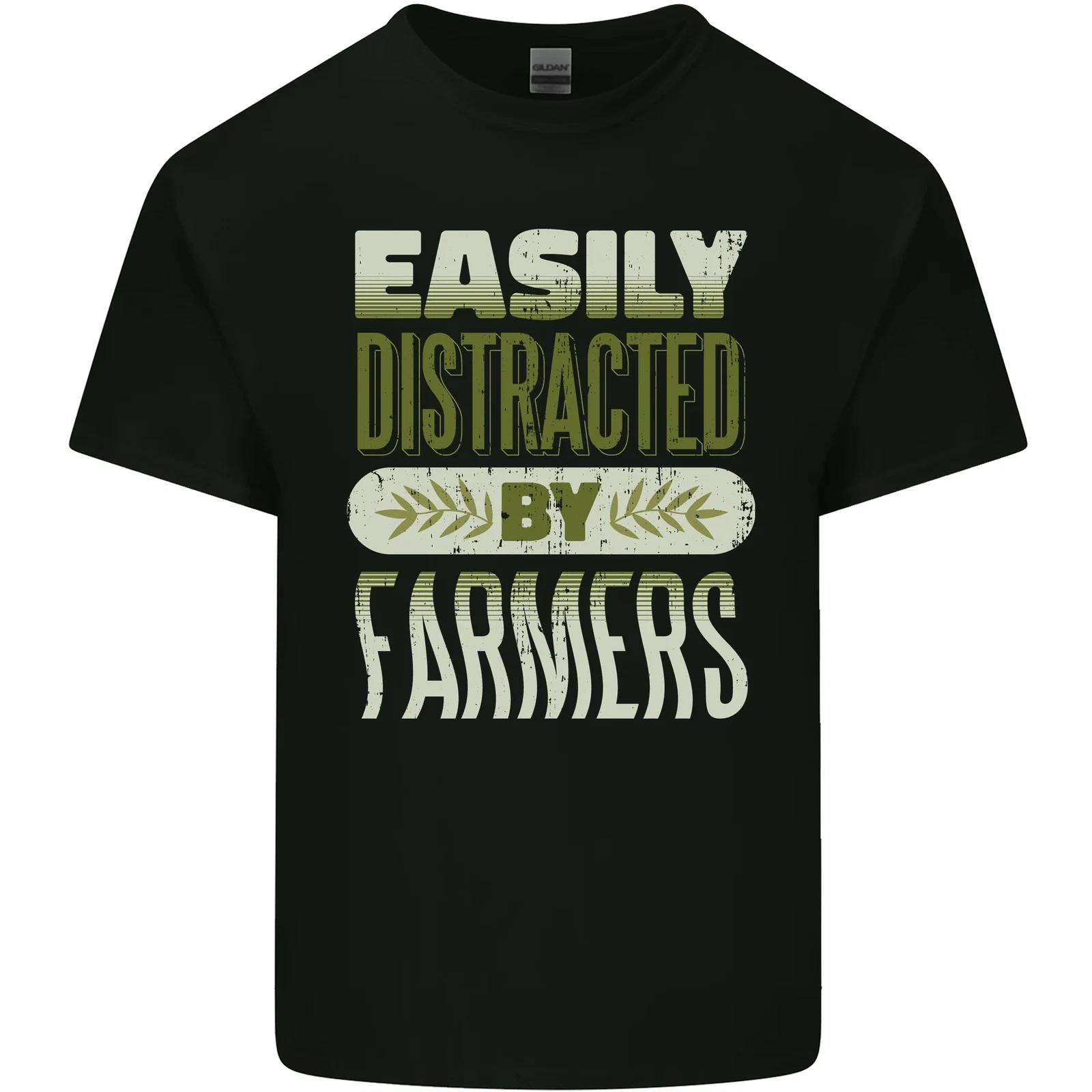 Easily Distracted Farmers Farming Kids T-Shirt Childrens S