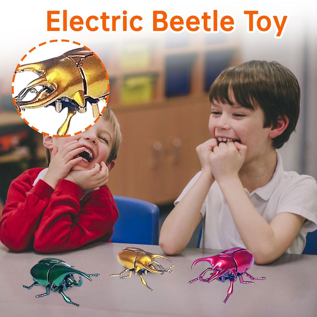 Clockwork Mechanical Beetle Model - Realistic Crawling Toy, Colorful Motorized Insect, Fun Prank Props, Creative Toys For Children