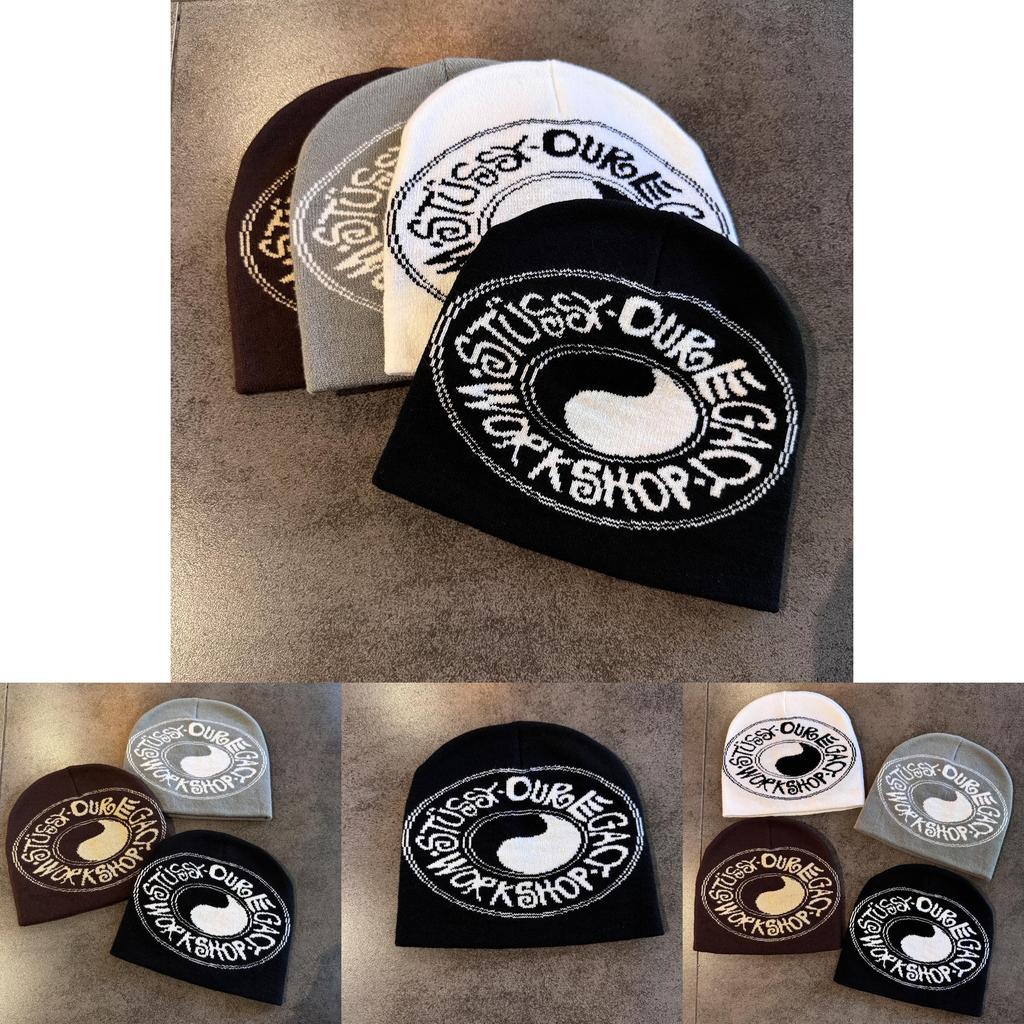 Streetwear Letter Bagua Diagram Knit Hat With Premium Acrylic For Street Fashion