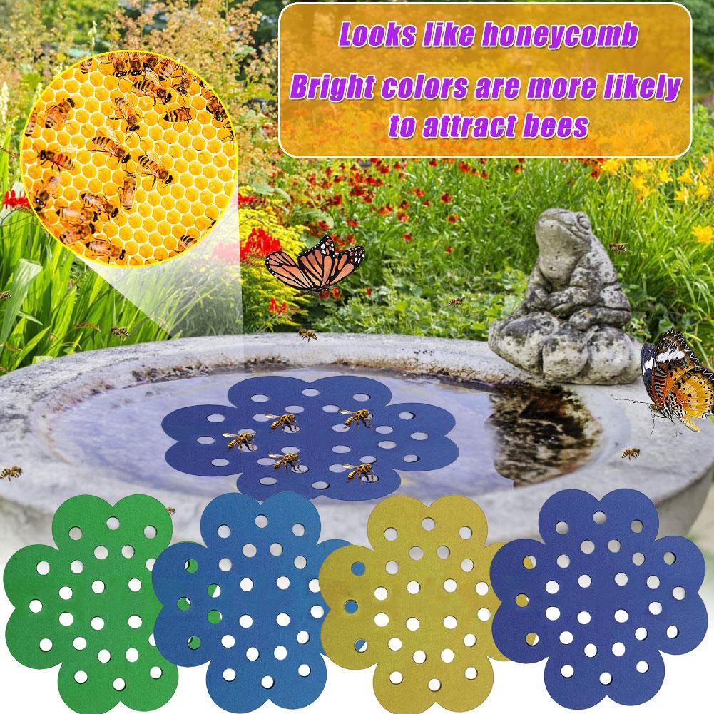 Floating Bee Island Honeycomb Bee Waterer Floating Station Tray Drinking Insect Thirsty For Out V8H7