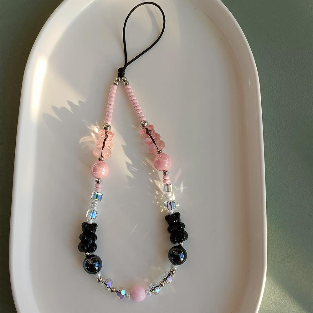 

KKBEAD Мишка Мармеладный Конфетный Цветоблок Кристалл Шнурок для iPhone Ювелирные изделия