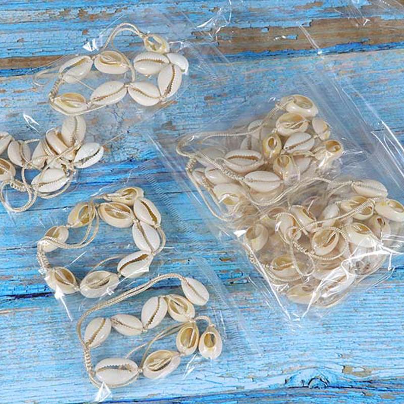 Natural Sea Shell Charm Bracelets Necklace For Women Men Summer Sandy Beach Handmade String Rope Hand-woven Shells Accessories