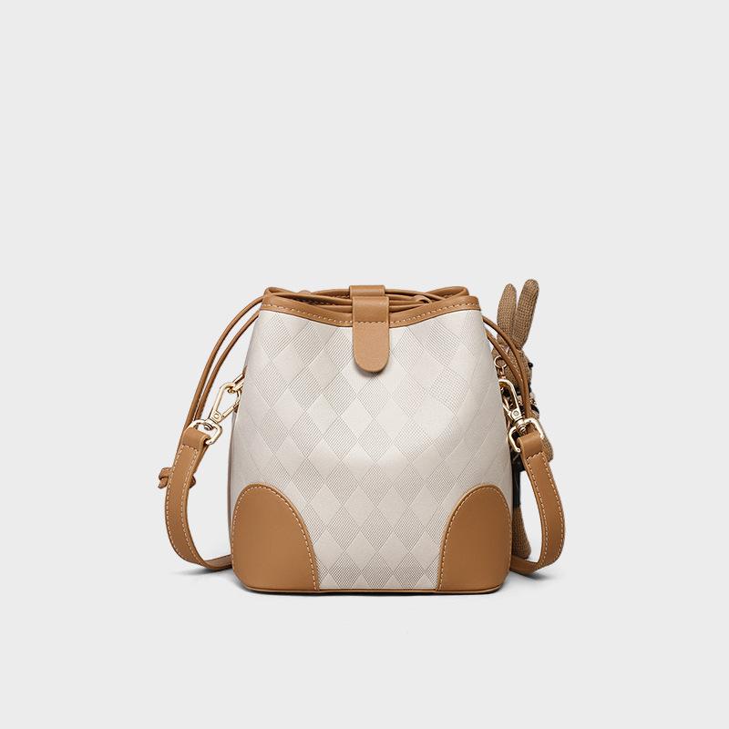 Genuine Leather Bag for Women 2025 Autumn Winter New Niche Design Versatile Crossbody Bag High-end Bucket Bag Handbag
