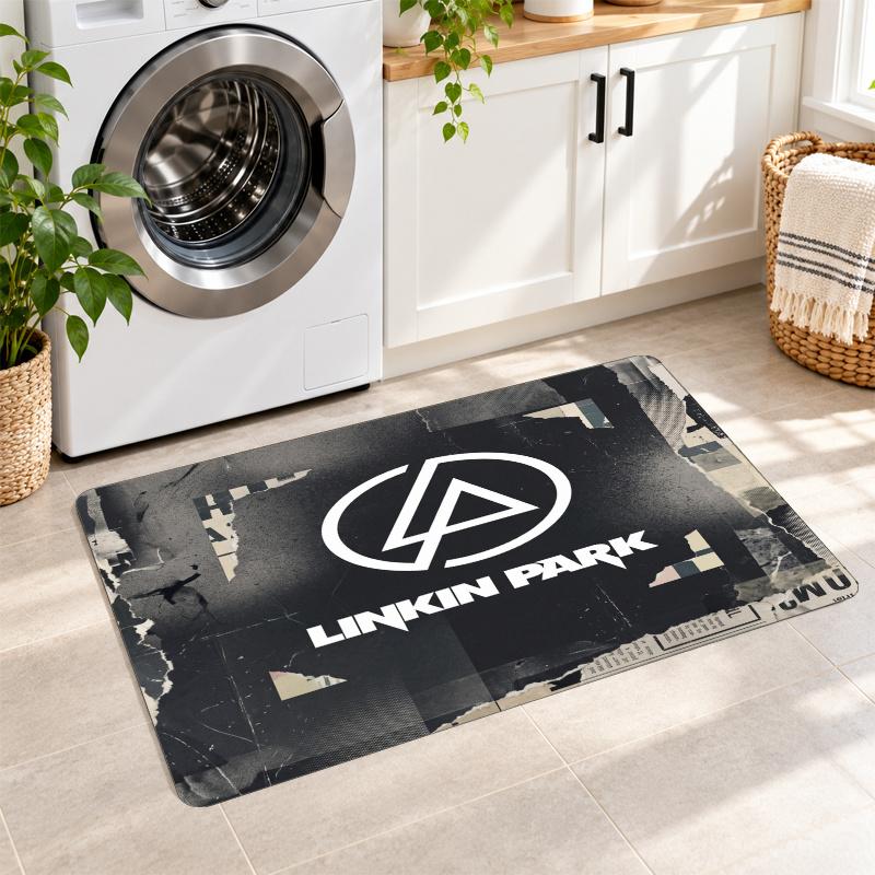 Flannel Kitchen Mat Linkin Park Soft Area Rug Non Slip Floor Carpet Home Decoration