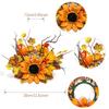 1PC Autumn Simulation Sunflower Thanksgiving Candle Wreath, Decorative Wreath, Candle Wreath, Photography Props, Home Decor, Party Decorations