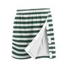Women Post Surgery Recovery Shorts Adjustable Side Velcro Closure Elastic Waistband Lightweight Breathable Fabric Striped Pattern Comfortable Fit