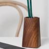 Vintage Wood Pen Holder Minimalist Large-capacity Pen Container Portable Desktop Stationery Storage Barrel For School Office