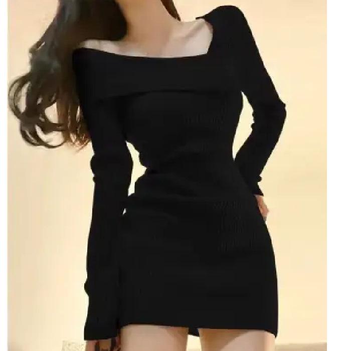 

Платье мини-юбка французского стиля Осень/Зима 2025 - Облегающий бедра дизайн для изысканных женщин 2XL