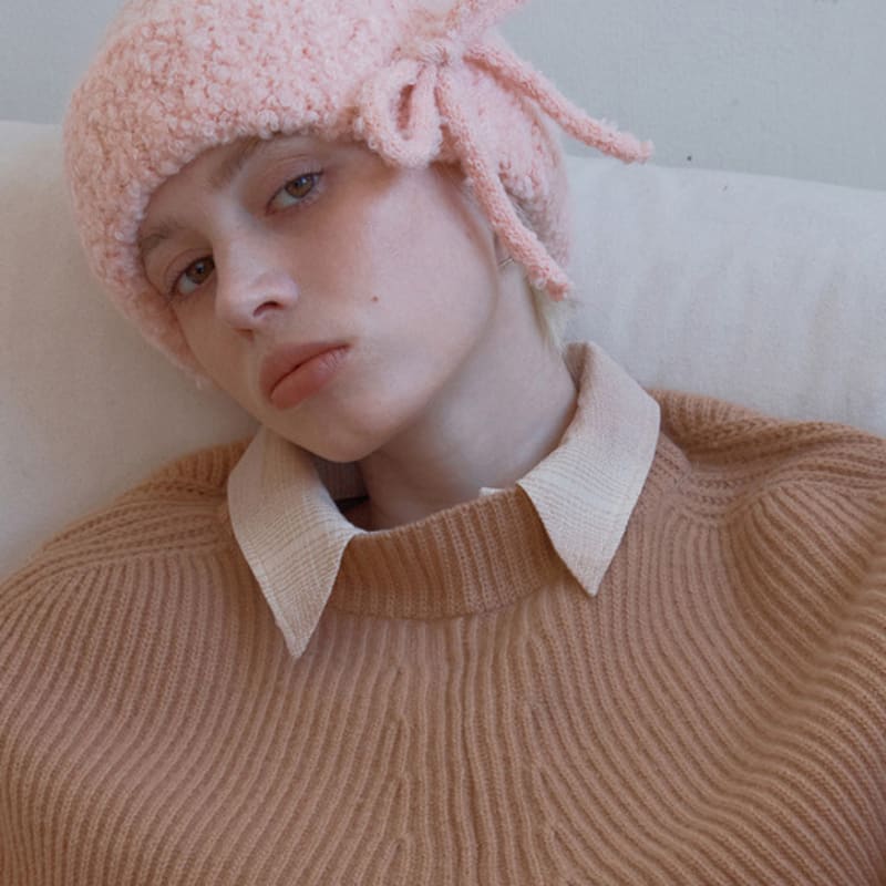 

UNDERCONTROL STUDIO RIBBON BEANIE / MOHAIR BOUCLE / pk FREE