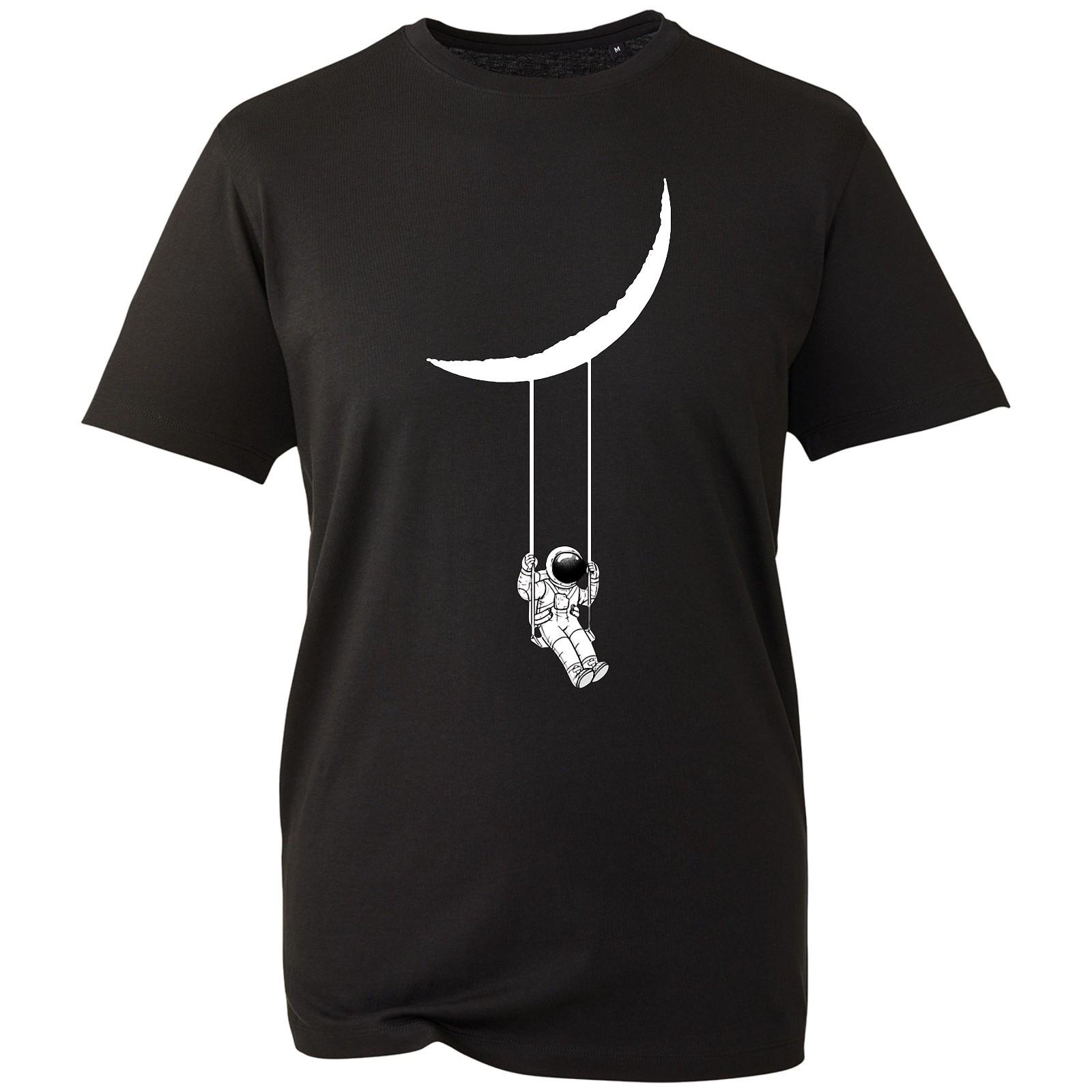 Moon Swing T-Shirt Funny Astronaut Space Astronomy Top Men s Gift Unisex Tee S