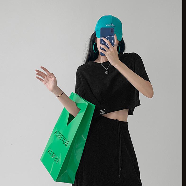 Neues Sommer-Kurzarm-T-Shirt für Damen Locker und schlank Kurzes Oberteil für Damen