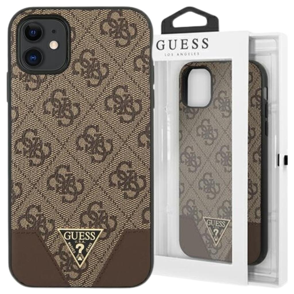 Guess Guhcn61Pu4Ghbr Iphone 11 6,1 / Xr6,1 Brązowy/Brown Hardcase 4G Triangle Collection