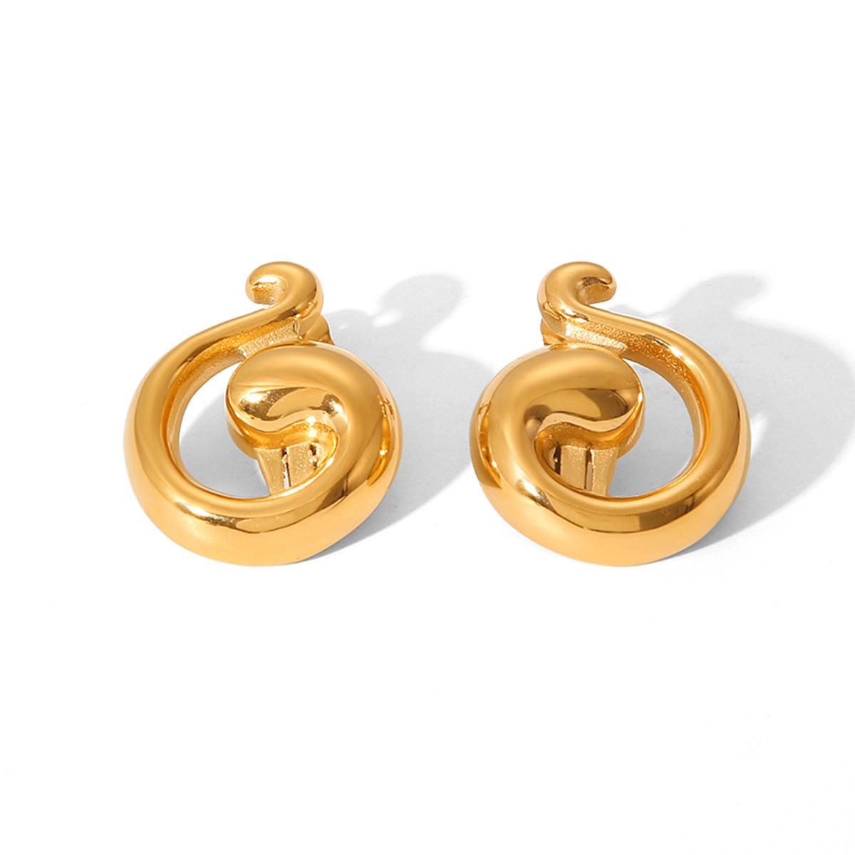 

New Stainless Steel Earrings for Women, Geometric Musical Note Irregular Studs, Factory Direct Wholesale