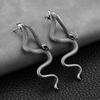2024 New Gothic Snake Shape Earrings Detachable Texture Darkness Snake Long Earrings for Men Women Halloween Hiphop Jewelry Gift