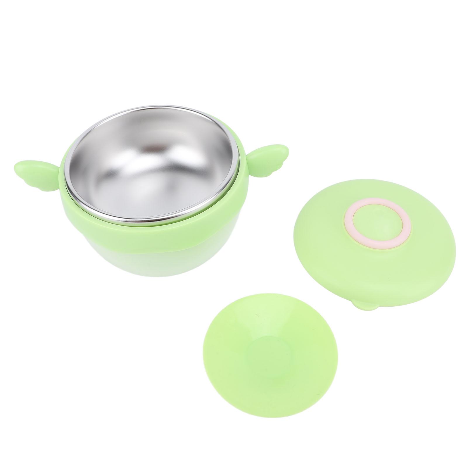 

Детская миска на присоске, миска с двойными стенками, наполненная водой, изолированная миска для кормления ребенка, детская миска из нержавеющей стали 316 зелёный