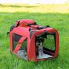 Foldable Pet Carrier for Small and Miniature Dogs, Portable Cat Carrier Soft Side Pet Travel Crate with Removable Mat, Storage Bags