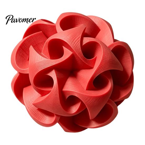 Moderne Geometrische Tischornamente 3D-gedruckte Hohlkugel-Skulptur, Abstrakte Verdrehte Blume Dekorative Linien-Statuen Kugel-Ornament, Schreibtischdekoration für