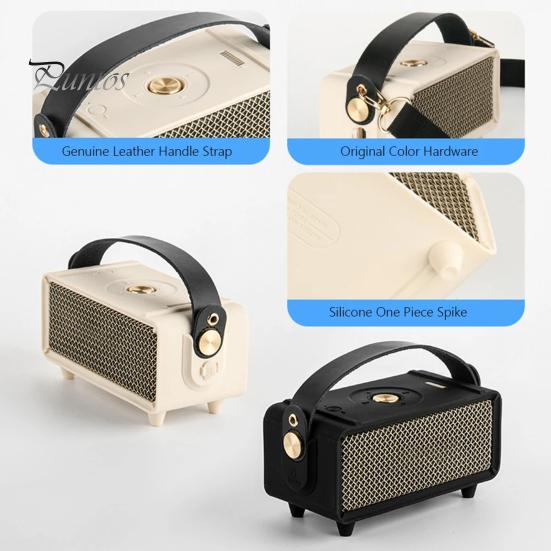 Husă de protecție din silicon cu curea de mâner din piele artificială și curea de umăr pentru difuzor BT portabil Marshall Emberton II audio anti-zgârieturi